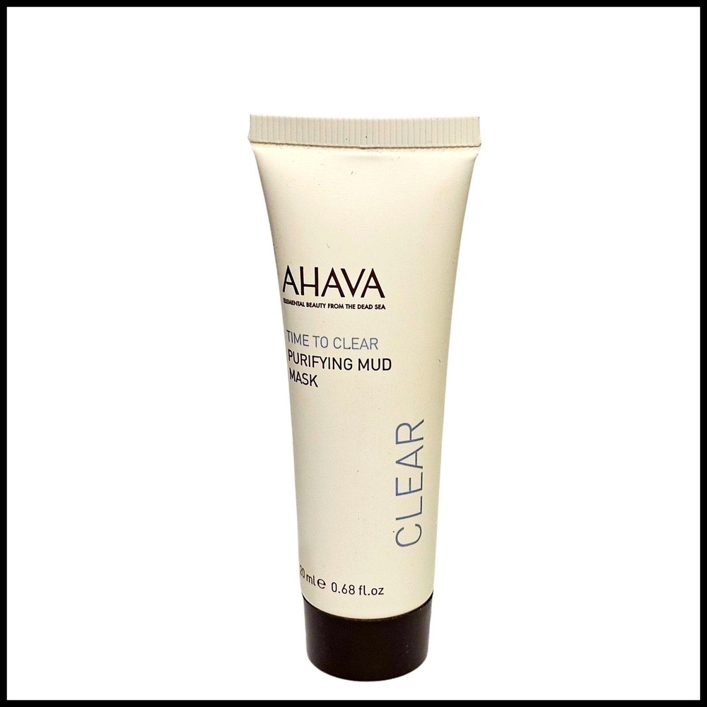 AHAVA Purifying Mud Mask Time to Clear Dead Sea Minerals 0.68 fl oz Travel